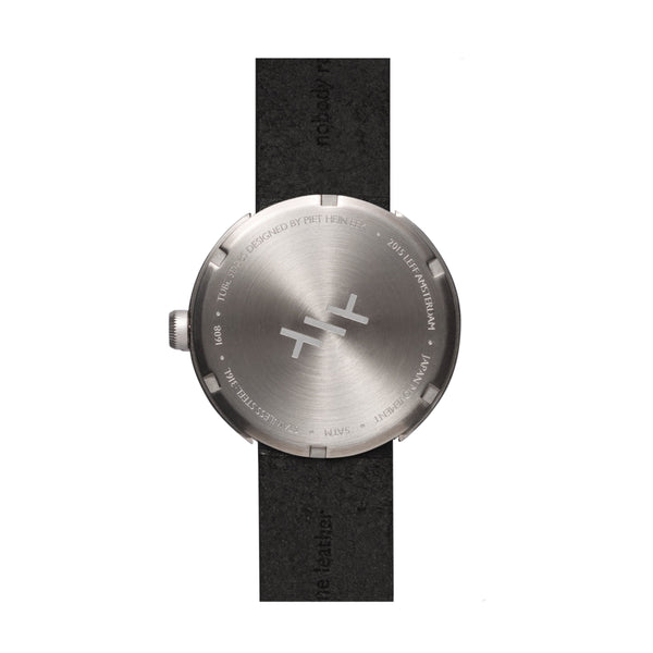 LEFF Amsterdam D42 Watch Steel / Black Leather Strap 