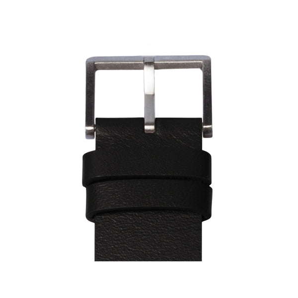 LEFF Amsterdam D42 Watch Steel / Black Leather Strap 