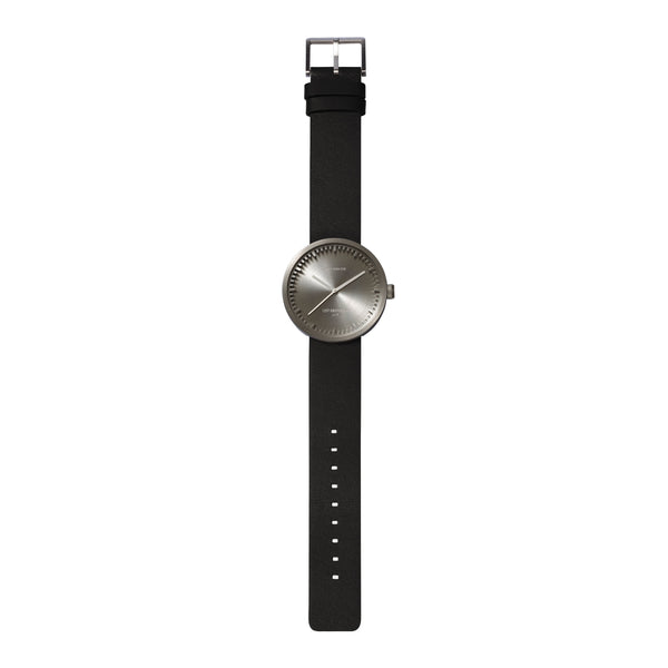 LEFF Amsterdam D42 Watch Steel / Black Leather Strap 