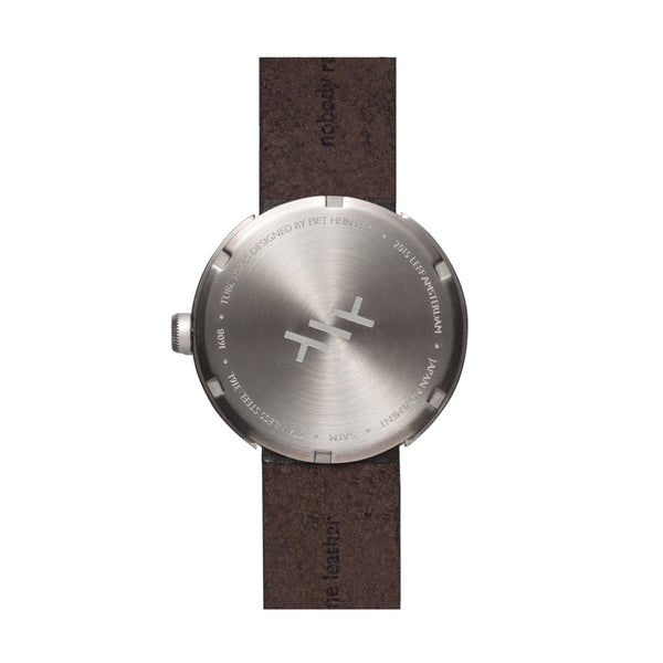 LEFF Amsterdam D42 Watch Steel / Black Leather Strap 