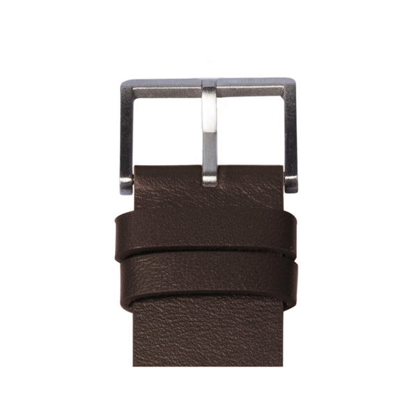 LEFF Amsterdam D42 Watch Steel / Black Leather Strap 
