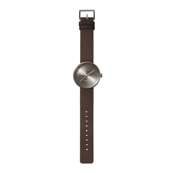 LEFF Amsterdam D42 Watch Steel / Black Leather Strap 