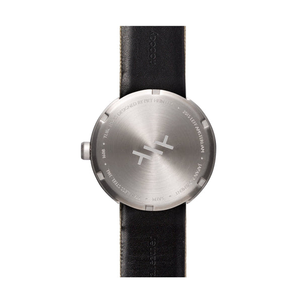 LEFF Amsterdam D42 Watch Steel / Black Leather Strap 