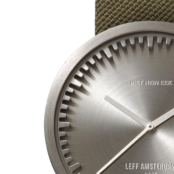 LEFF Amsterdam D42 Watch Steel / Black Leather Strap 