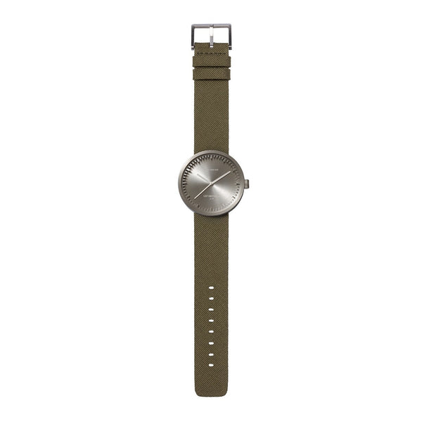 LEFF Amsterdam D42 Watch Steel / Black Leather Strap 