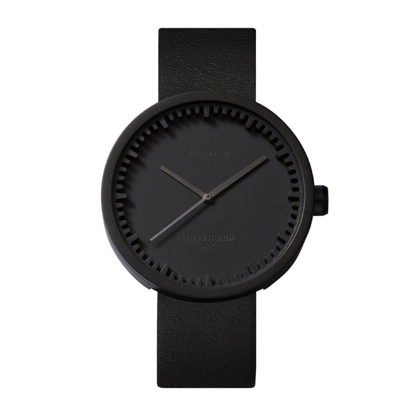 LEFF Amsterdam D42 Watch Steel / Black Leather Strap 