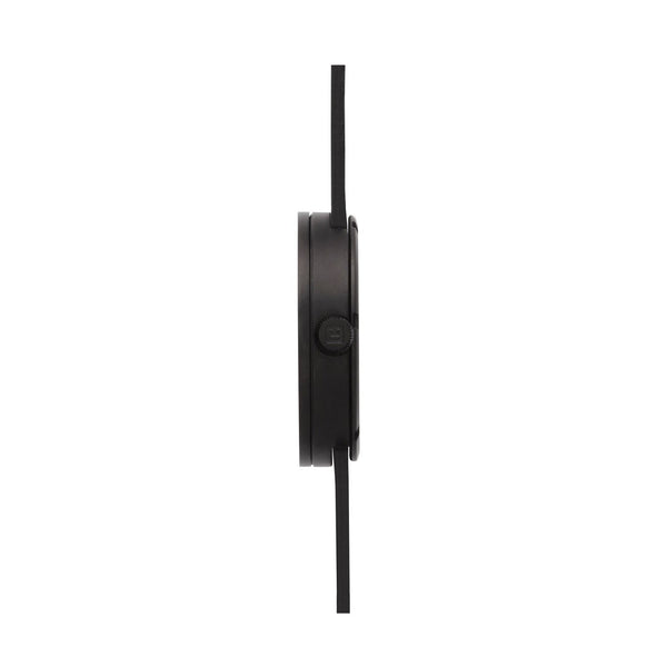 LEFF Amsterdam D42 Watch Steel / Black Leather Strap 