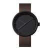 LEFF Amsterdam D42 Watch Black / Brown Leather Strap 