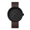 LEFF Amsterdam D42 Watch Black / Brown Leather Strap 