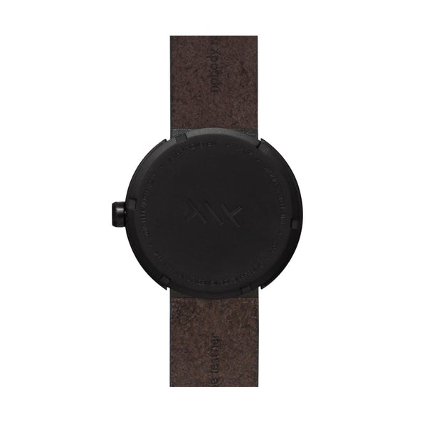 LEFF Amsterdam D42 Watch Steel / Black Leather Strap 