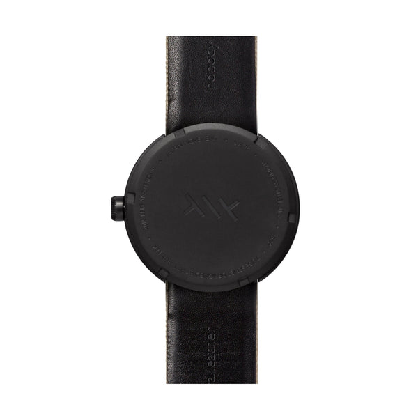 LEFF Amsterdam D42 Watch Steel / Black Leather Strap 