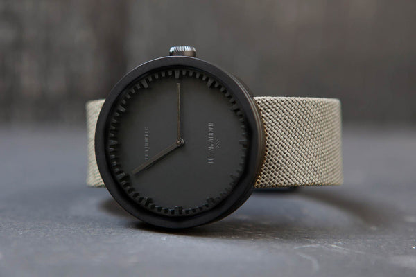 LEFF Amsterdam D42 Watch Steel / Black Leather Strap 