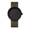 LEFF Amsterdam D42 Watch Black / Green Cordura Leather Strap 