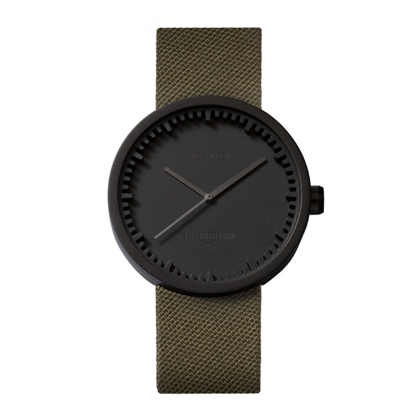 LEFF Amsterdam D42 Watch Steel / Black Leather Strap 