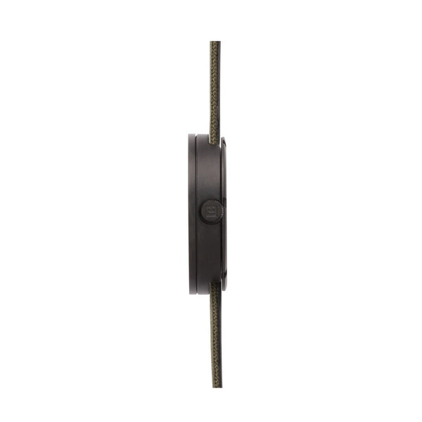 LEFF Amsterdam D42 Watch Steel / Black Leather Strap 