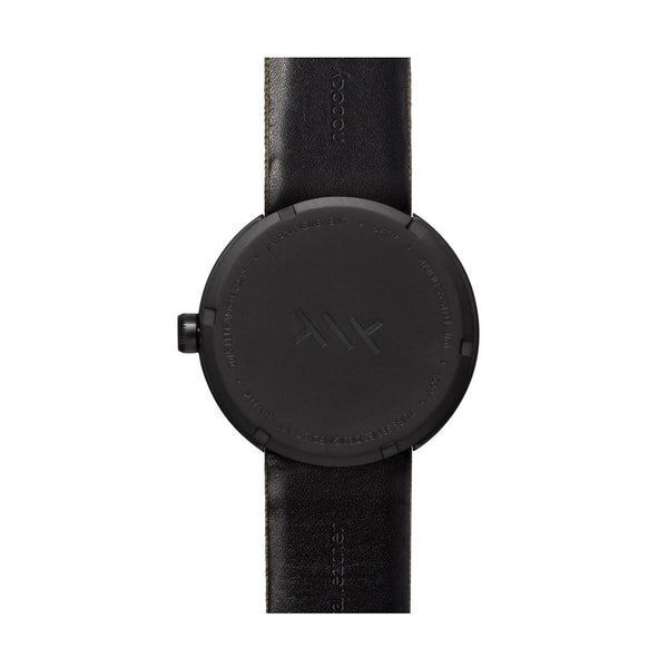 LEFF Amsterdam D42 Watch Steel / Black Leather Strap 