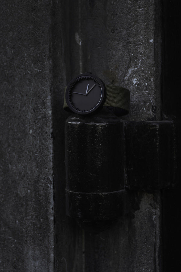 LEFF Amsterdam D42 Watch Steel / Black Leather Strap 