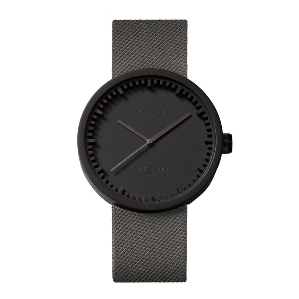 LEFF Amsterdam D42 Watch Steel / Black Leather Strap 