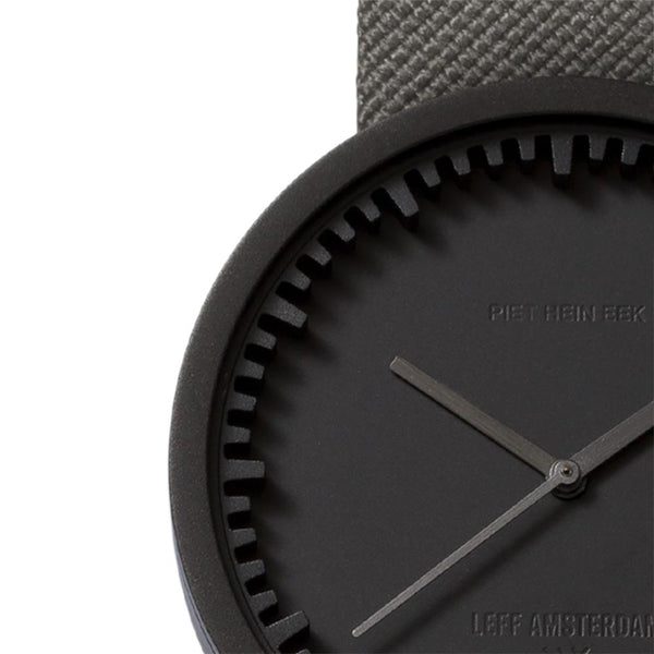 LEFF Amsterdam D42 Watch Steel / Black Leather Strap 