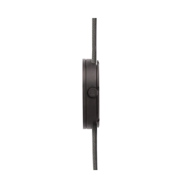 LEFF Amsterdam D42 Watch Steel / Black Leather Strap 