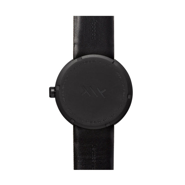 LEFF Amsterdam D42 Watch Steel / Black Leather Strap 