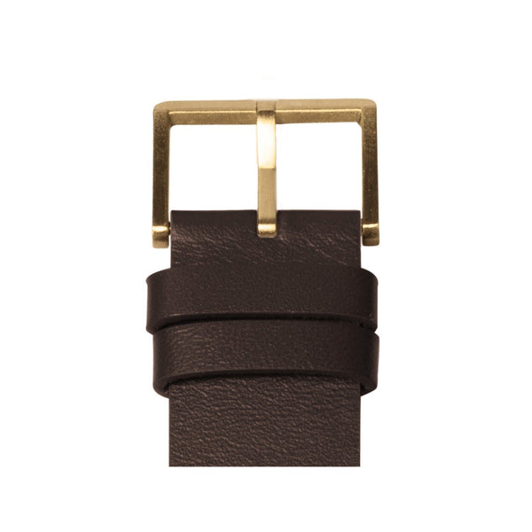 LEFF Amsterdam D42 Watch Steel / Black Leather Strap 