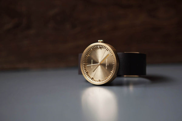 LEFF Amsterdam D42 Watch Steel / Black Leather Strap 
