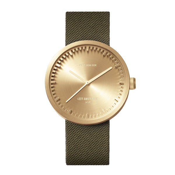 LEFF Amsterdam D42 Watch Steel / Black Leather Strap 