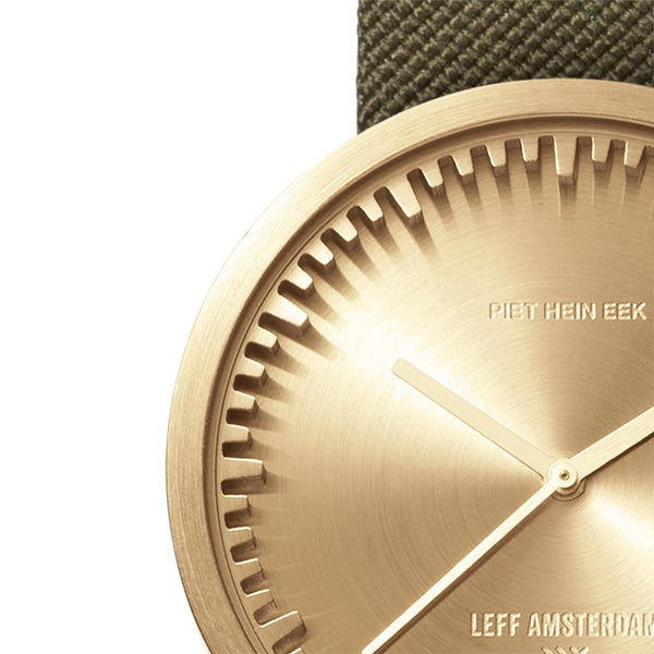 LEFF Amsterdam D42 Watch Steel / Black Leather Strap 