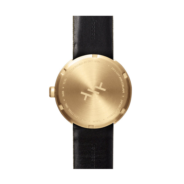 LEFF Amsterdam D42 Watch Steel / Black Leather Strap 