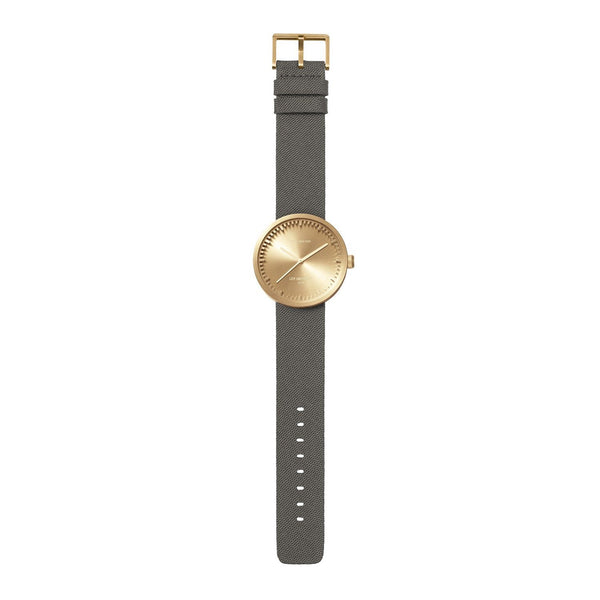 LEFF Amsterdam D42 Watch Steel / Black Leather Strap 