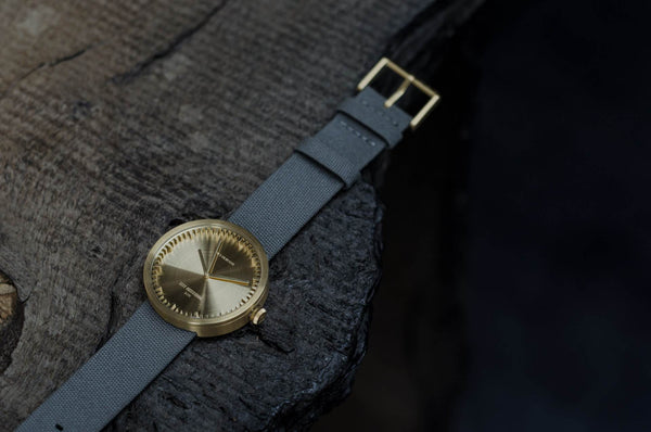LEFF Amsterdam D42 Watch Steel / Black Leather Strap 