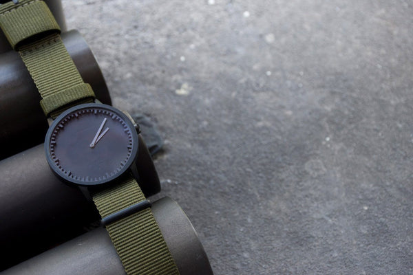 LEFF Amsterdam T32 Watch Steel / Black Leather Strap 