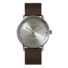 LEFF Amsterdam T40 Watch Steel / Brown Leather Strap 