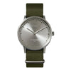 LEFF Amsterdam T40 Watch Steel / Green Nato strap 