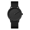 LEFF Amsterdam T40 Watch Black / Black Leather Strap 