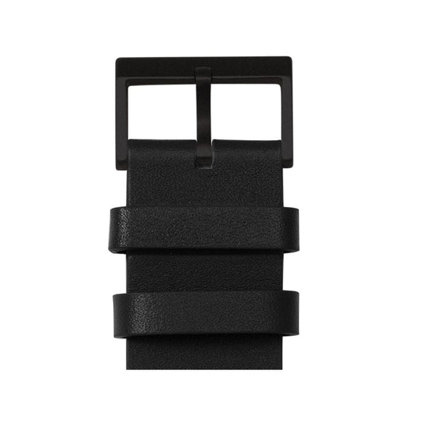 LEFF Amsterdam T40 Watch Steel / Black Leather Strap 