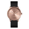 LEFF Amsterdam T40 Watch Rose Gold / Black Leather Strap 