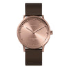 LEFF Amsterdam T40 Watch Rose Gold / Brown Leather Strap 