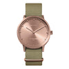 LEFF Amsterdam T40 Watch Rose Gold / Sand Nato Strap 