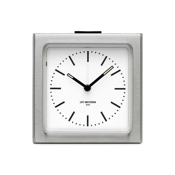 LEFF Amsterdam Brick Index Wall/Desk Clock - White Face 