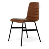 GUS Modern Lecture Chair - Upholstered Saddle Brown Leather 