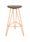 Tronk Madison Bar Stool 30" Orange Walnut 