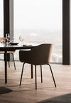 Audo Harbour Dining Arm Chair - Steel - Upholstered