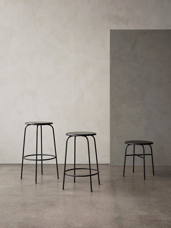 Menu Afteroom Stools - Counter Height Black Wood Counter Stool (25.6") 