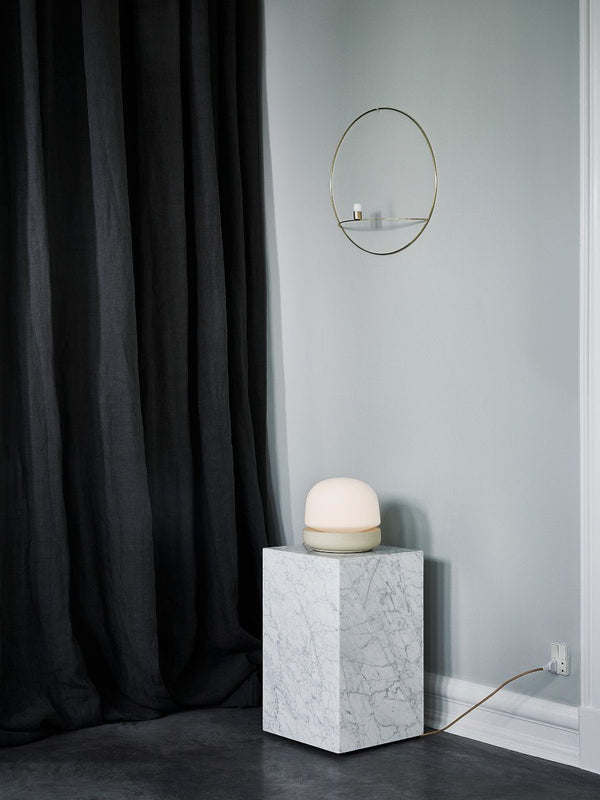 Menu Plinth Tall White Carrara Marble 