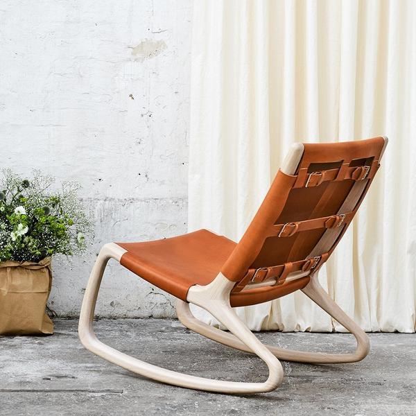 Mater Rocker Chair Whiskey Leather 