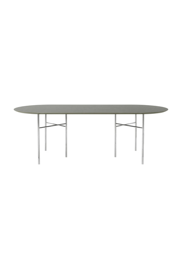 Ferm Living Mingle Table Top - Oval 220cm Black Veneer 