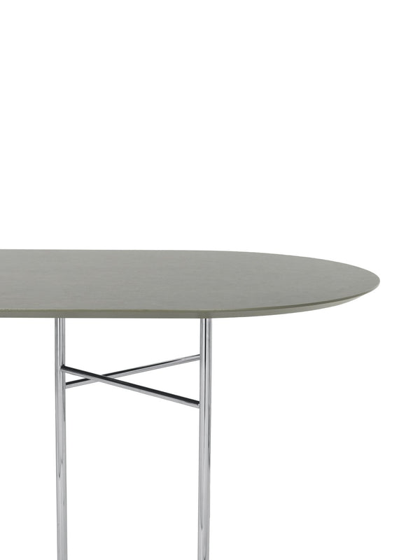 Ferm Living Mingle Table Top - Oval 220cm Black Veneer 