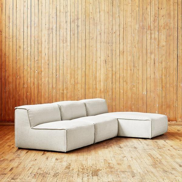 GUS Nexus Modular Armless Chaise Thea Moonstone 